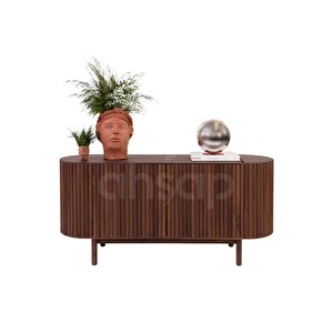 Roys Ahşap Toscana Ceviz 140 Cm 2 Kapaklı Çıtalı Konsol
