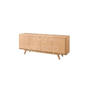 Roys Ahşap 4154 Masif Ham 200 Cm Poli Meşe Kaplama Konsol