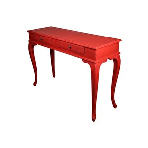 Ahşap 100 Cm Çekmeceli Kırmızı Eskitme Dresuar