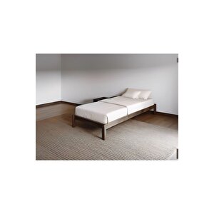 Doğal Masif Ahşap Butik Karyola Ceviz Renk Başlıksız 180x200 Cm