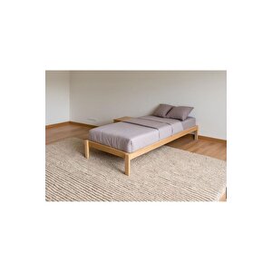 Doğal Masif Ahşap Butik Karyola Naturel Başlıksız 180x200 Cm