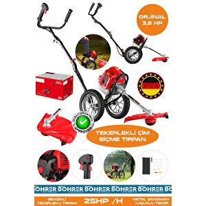 Alman Pro Ba01075k 25hp/h Tekerlekli Benzinli Diken Çalı Çim Biçme Tırpan Makinesi