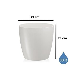 So-yk06 Yakut Saksı Takımı Separetörlü 33 Litre Kirli Beyaz 3 Adet