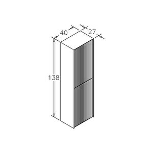 Cube 40 Cm Vizon Banyo Boy Çamaşır Dolabı