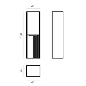 Biella 40 Cm Antrasit Banyo Boy Çamaşır Dolabı