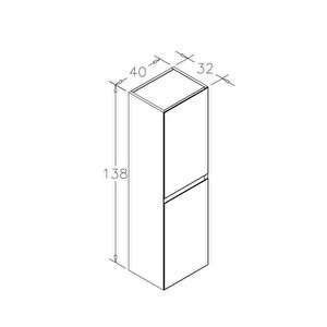 Nest 40 Cm Gri Banyo Boy Çamaşır Dolabı