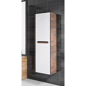 Lago 40 Cm Beyaz Banyo Boy Çamaşır Dolabı