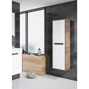 Lago 40 Cm Beyaz Banyo Boy Çamaşır Dolabı