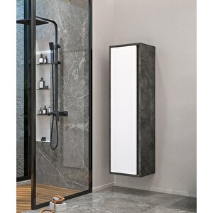 Verona 40 Cm, Irony-beyaz Banyo Boy Çamaşır Dolabı