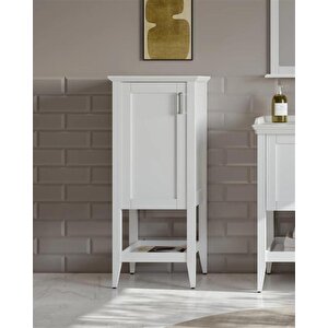 Bastle 47 Cm Beyaz Banyo Boy Çamaşır Dolabı