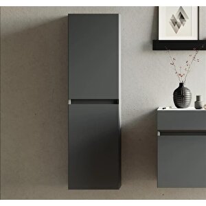 Lusso 40 Cm Antrasit Banyo Boy Çamaşır Dolabı
