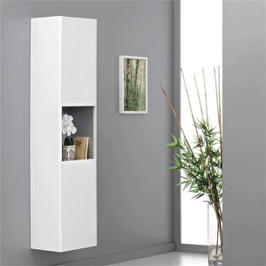 Duden 40 Cm Beyaz Banyo Boy Çamaşır Dolabı
