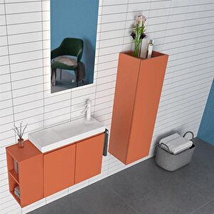 Ferla 30 Cm Tarçın Banyo Boy Çamaşır Dolabı