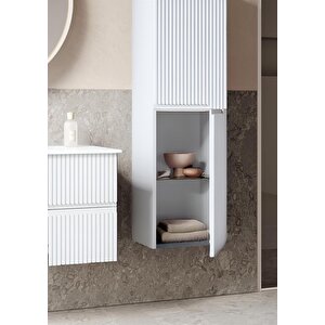 Moonlight 40 Cm Beyaz Banyo Boy Çamaşır Dolabı