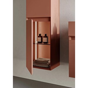 Lusso 40 Cm Tarçın Banyo Boy Çamaşır Dolabı