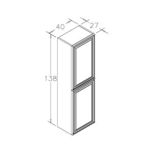 Design 40 Cm Beyaz Banyo Boy Çamaşır Dolabı