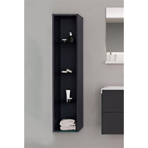 Milano 30 Cm Antrasit Banyo Boy Çamaşır Dolabı