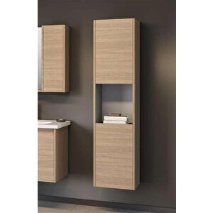Duden 40 Cm Meşe Banyo Boy Çamaşır Dolabı