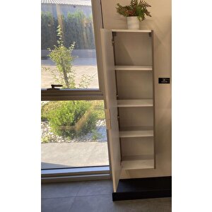 Luna 40 Cm Gri Banyo Boy Çamaşır Dolabı