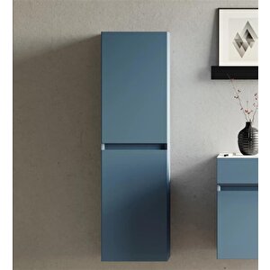 Lusso 40 Cm Mavi Banyo Boy Çamaşır Dolabı