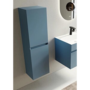 Lusso 40 Cm Mavi Banyo Boy Çamaşır Dolabı