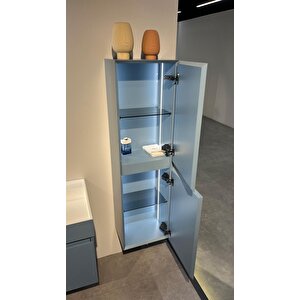 Lusso 40 Cm Mavi Banyo Boy Çamaşır Dolabı