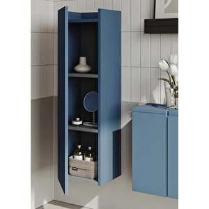 Ferla 30 Cm Mavi Banyo Boy Çamaşır Dolabı