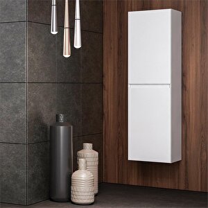 Nest 40 Cm Beyaz Banyo Boy Çamaşır Dolabı