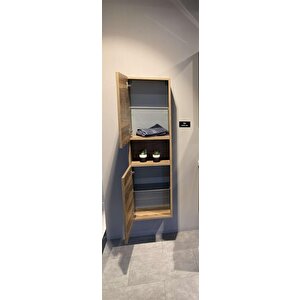 Nova 40 Cm Ceviz Banyo Boy Çamaşır Dolabı