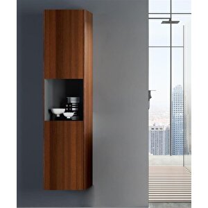 Duden 40 Cm Kızıl Ceviz Banyo Boy Çamaşır Dolabı