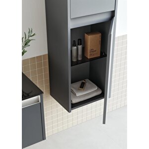 Lisbon 40 Cm Antrasit Banyo Boy Çamaşır Dolabı