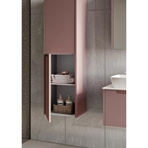 Biella 40 Cm Pudra Banyo Boy Çamaşır Dolabı
