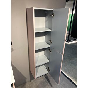 Biella 40 Cm Pudra Banyo Boy Çamaşır Dolabı