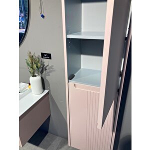 Orka Biella 40 Cm Pudra Banyo Boy Çamaşır Dolabı