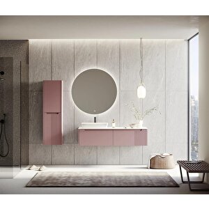 Orka Biella 40 Cm Pudra Banyo Boy Çamaşır Dolabı