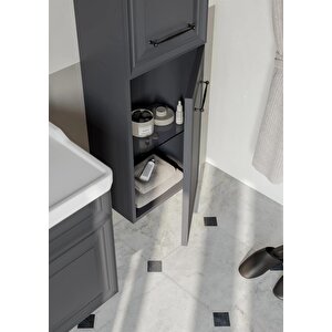 Design 40 Cm Antrasit Banyo Boy Çamaşır Dolabı