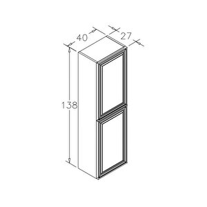Orka Design 40 Cm Antrasit Banyo Boy Çamaşır Dolabı