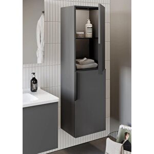 Pure 40 Cm Gri Banyo Boy Çamaşır Dolabı