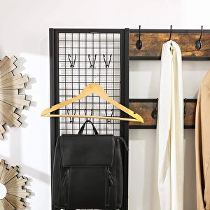 Metal Portmanto, Elbise Askılığı, Vestiyer, Ayakkabılık, Siyah, Tel Askılık