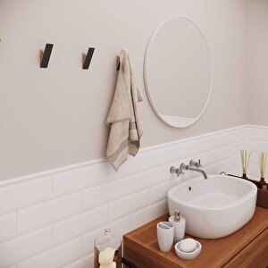 Duvar Askılığı Askısı - 3'lü Set - Metal Ahşap Siyah Metal Askılar, Duvar Askıları - Dekoratif Duvar Askıları - Duvar Askıları