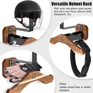 Kask Askısı - Motosiklet Kask Askısı Duvar Montajı, Masif Ahşap Ve Ağır Hizmet Tipi Çelik Kask Duvar Montajı Motosiklet/futbol/bis