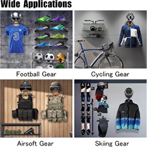 Kask Askısı - Motosiklet Kask Askısı Duvar Montajı, Masif Ahşap Ve Ağır Hizmet Tipi Çelik Kask Duvar Montajı Motosiklet/futbol/bis