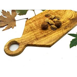 Zeytin Ağacı Ahşap Akçay Saplı Kesme Tahtası 43x19