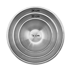 Satin 3 Parça Paslanmaz Çelik Karıştırma Kabı Kase