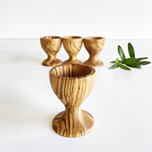 Zethome Zeytin Ağacı Ahşap Ayaklı Yumurtalık 2'li 6 Cm