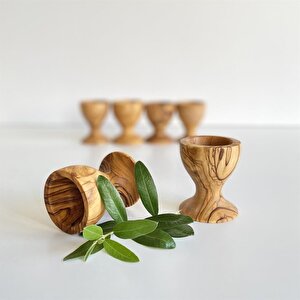 Zethome Zeytin Ağacı Ahşap Ayaklı Yumurtalık 2'li 6 Cm