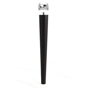 Ahşap Ayak 35 Cm Siyah M8 Civatalı Bağlantı Aparatlı Mobilya Tabure Sehpa Masa Destek Ayağı