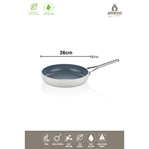 Sera Nova Yanmaz Yapışmaz Seramik Tava 26 Cm – Beyaz