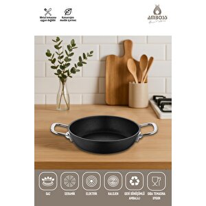 Dark Yanmaz Yapışmaz Titanyum Kaplama Sahan 18 Cm Siyah