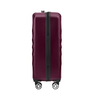 Orta Boy %100 Polikarbon Valiz 4x2 Teker Bordo 1809